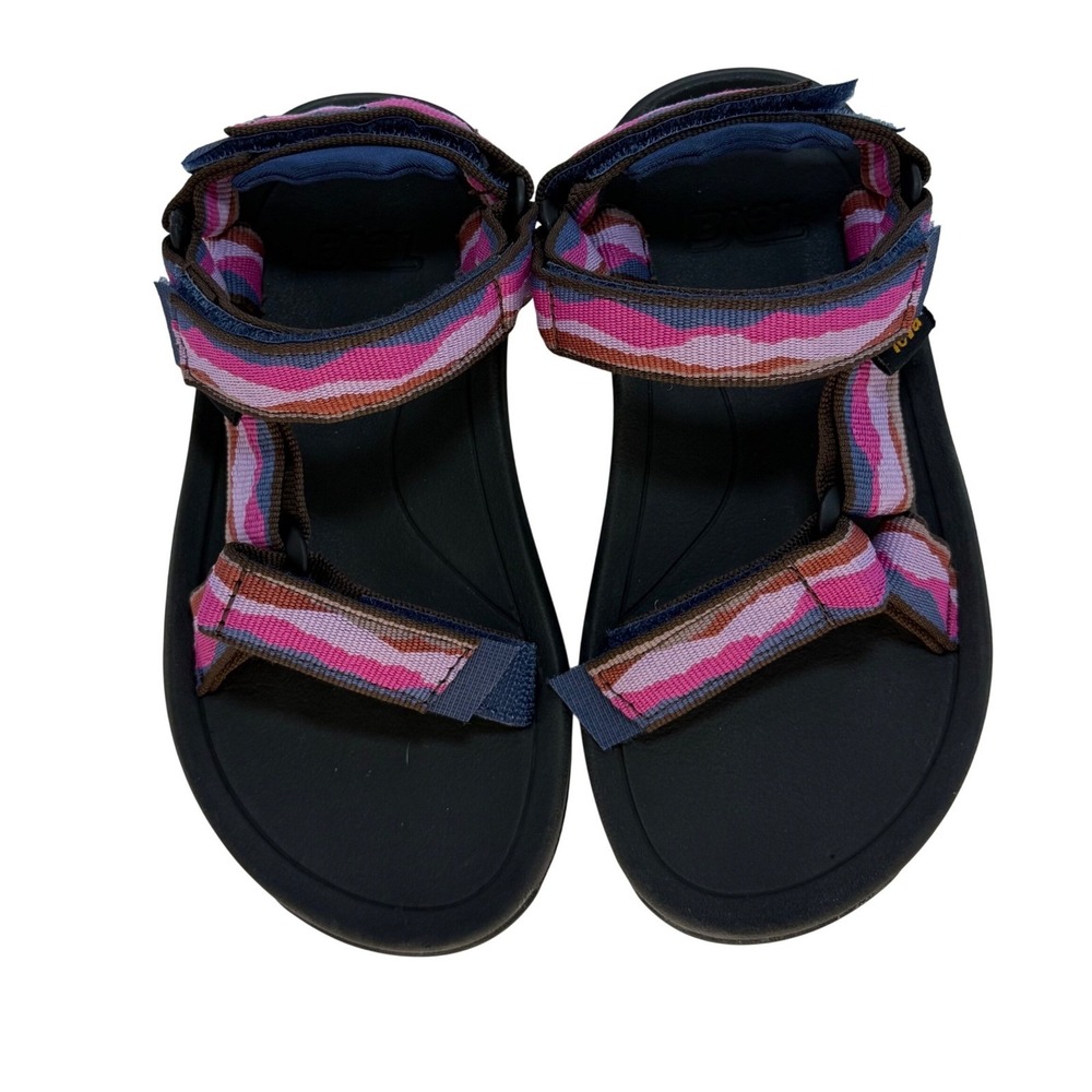 Teva Hurricane XLT2 Kids Sport Sandals Pink Multi Geometric Strappy Size 11